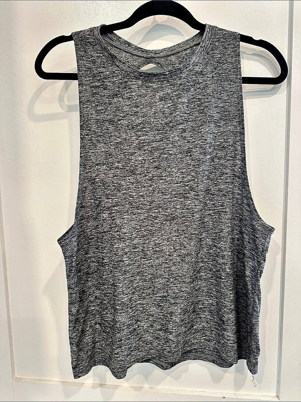 Beyond Yoga Spacedye Slim Racerback Cropped Tank Gray